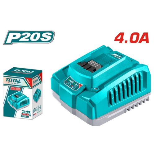 Зарядно устройство за Li-Ion батерии TOTAL INDUSTRIAL, 20 V, 4 A