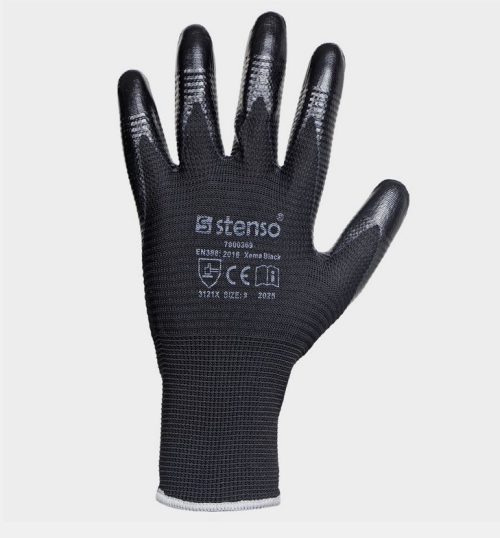Ръкавици топени в нитрил XEMA BLACK 07000369