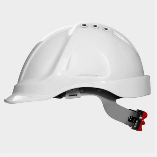 Вентилирана защитна каска с подбрадник ABS 52-63 см 360 г STENSO Бяла 50319001