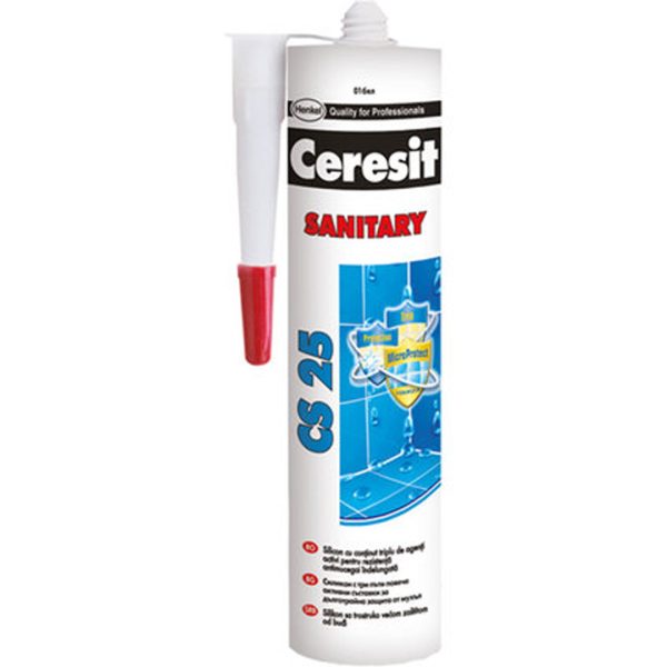 Санитарен силикон Ceresit CS 25 TrioProtect - 280мл - антрацит