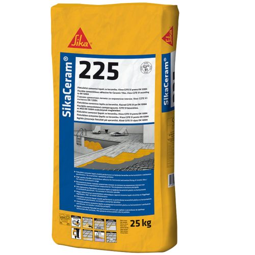 Гъвкаво лепило за керамични плочки Sika SikaCeram-225, 25кг. C2TE S1