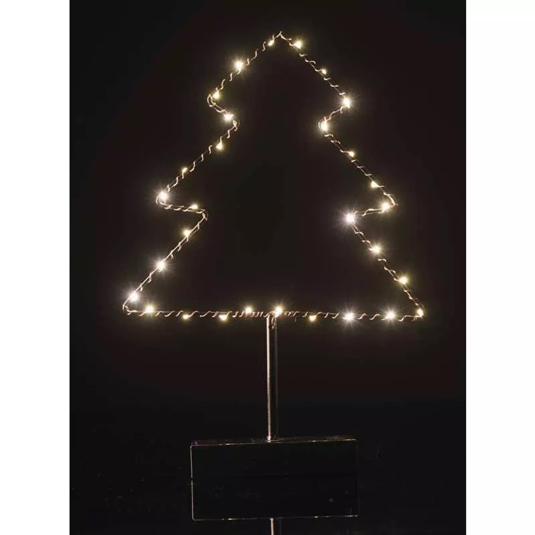 LED Светеща Стойка - Коледно Дърво- 30бр.LED 3АА T W