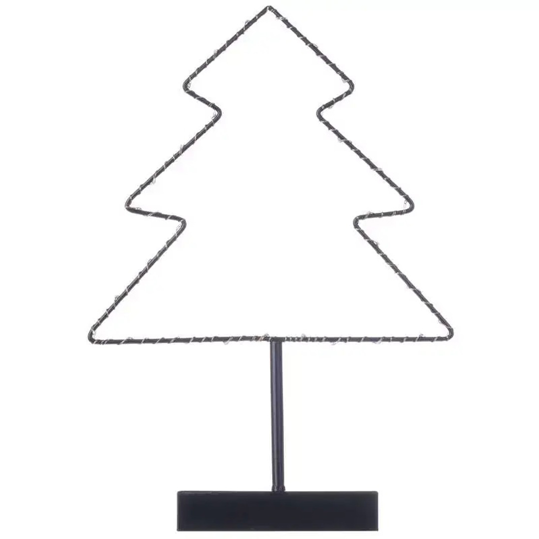 LED Светеща Стойка - Коледно Дърво- 30бр.LED 3АА T W