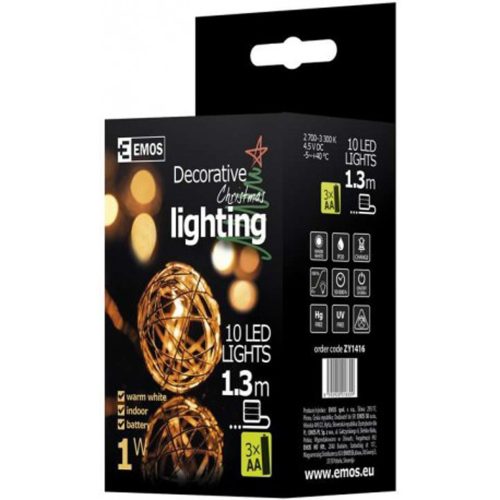 Коледно осветление EMOS 10LED Xmas Copperba 1m