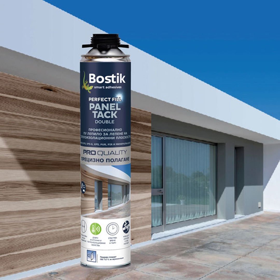 Пенополиоританово лепило за лепене на топлоизолационни плоскости BOSTIK Panel Tack 60201