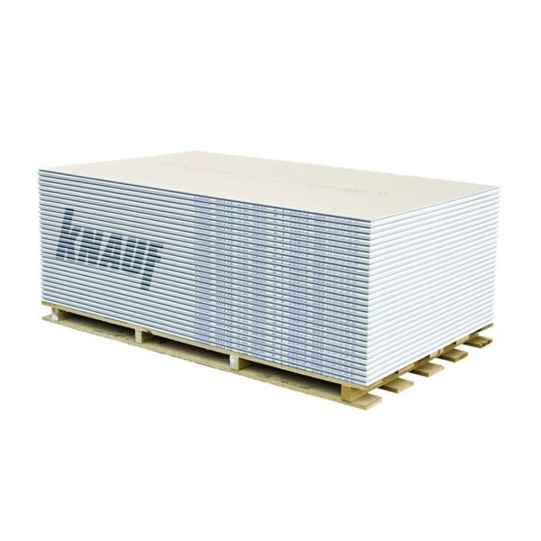 Гипсокартонена плоскост KNAUF (тип GKB, стандартна серия), 12.5 мм (600×2000 мм) – 1.20 m² / ~11 кг (~9.2 kg/m²)