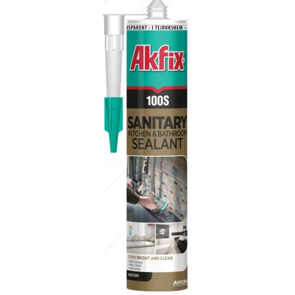 Силикон за кухни Akfix 100S - безцветен - 280 мл - Akfix - 22251