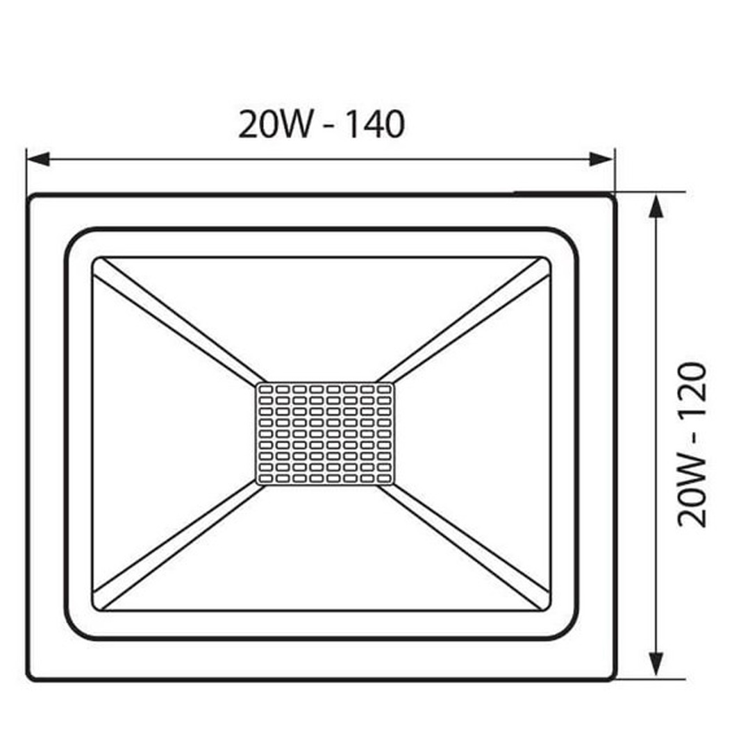 Прожектор Led 230v Ip65 Черно Trend Led 20w/b 3605