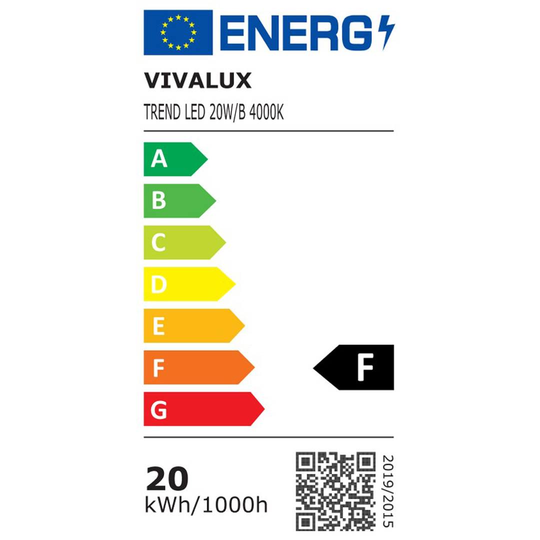 Прожектор Led 230v Ip65 Черно Trend Led 20w/b 3605