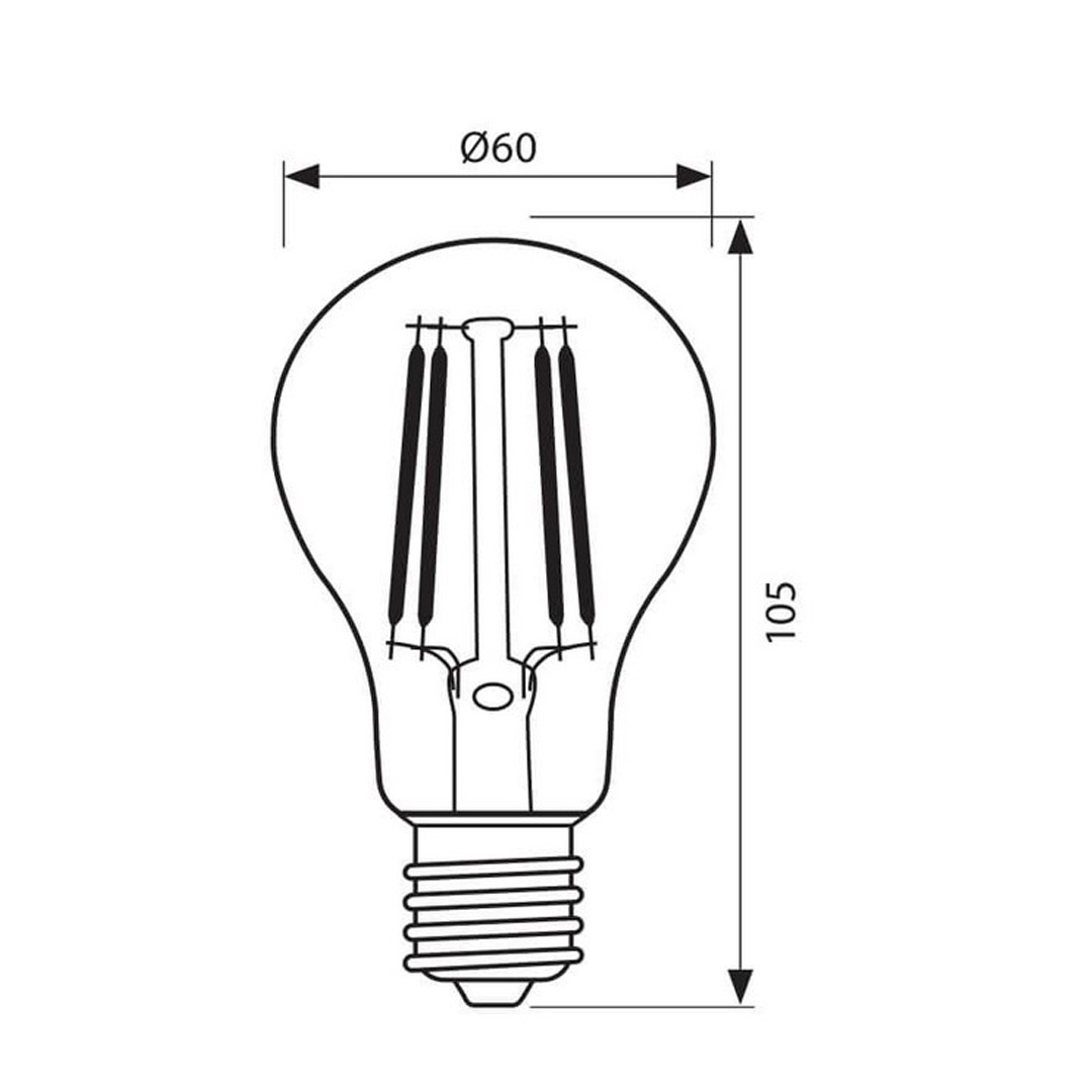 LED филамент лампа 230v неутр.светл AFO60 LED 9.5w E27 CL 4000k FLICK OPAL LED 004177