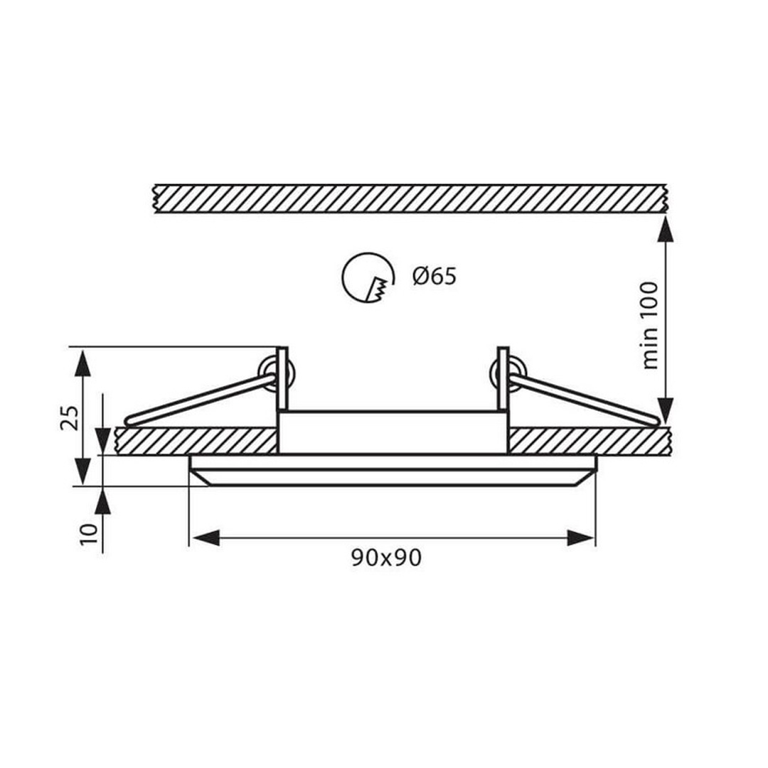 Луна стъкло GRACE SL401 вк черна квадрат 3872