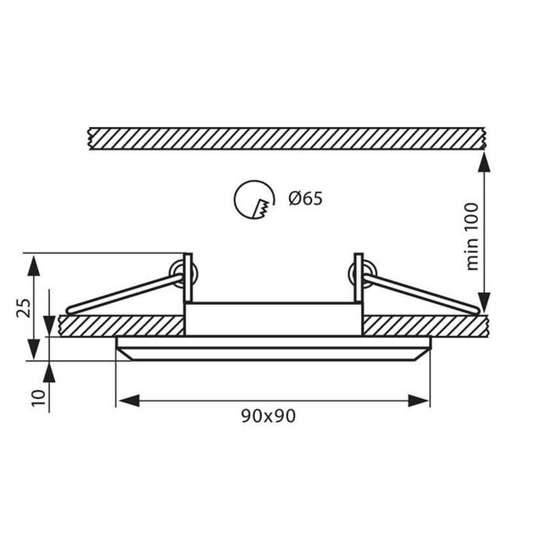 ЛУНА СТЪКЛО КВАДРАТ GRACE SL401 SR СРЕБРО 3873