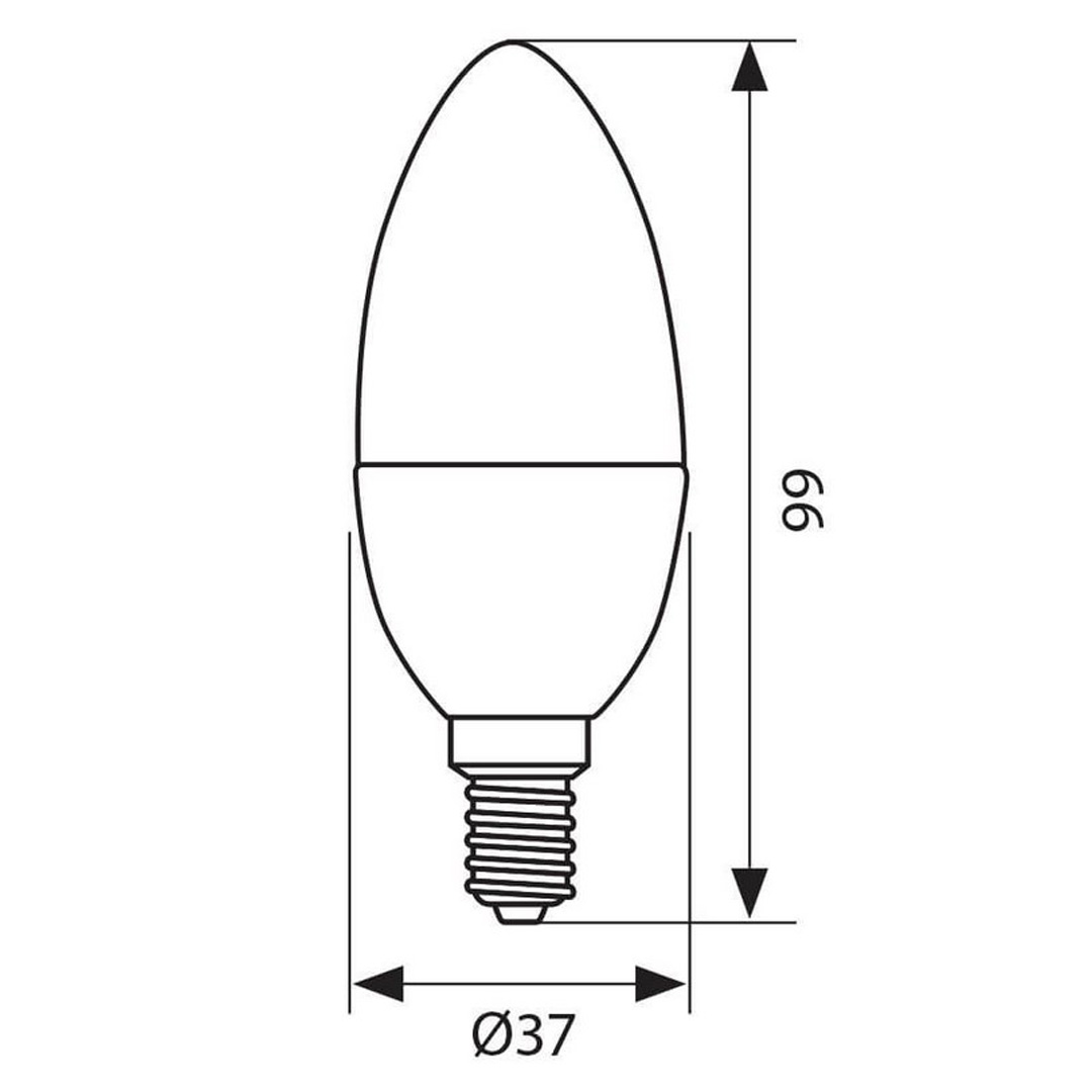 LED лампа 230v топло бяла светлина MCL 8w E14 WW 3000к MAX LED 004456