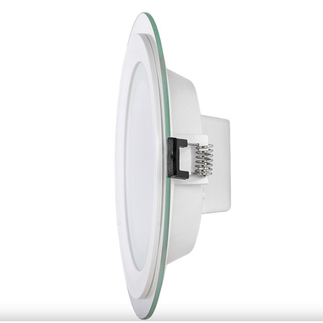 LED СТЪКЛЕН ПАНЕЛ КРЪГ 12W IP44 220-240V 4200K SMD 2835 СТОЖИ 120 LPRG1242