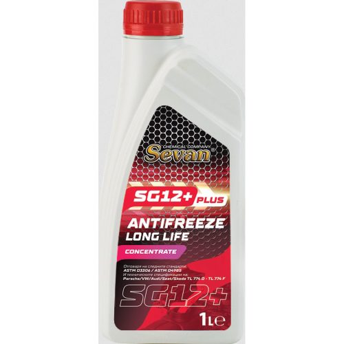 Червен Антифриз Sevan Longlife SG12 концентрат до -74°, 1 литър
