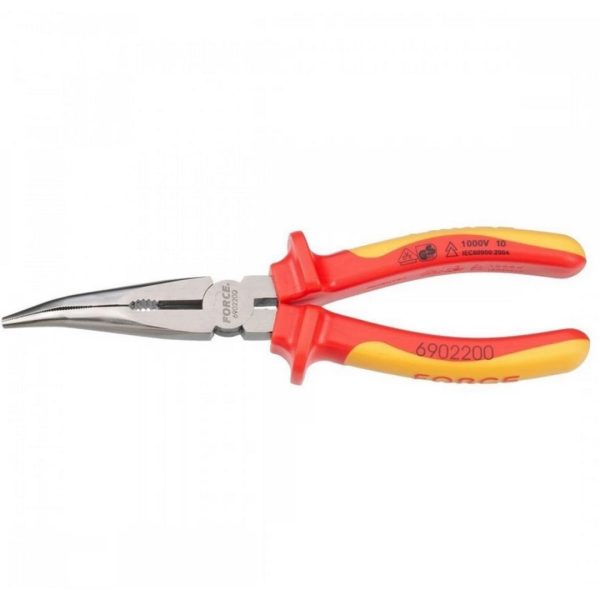 Клещи изолирани закривени 1000V 160mm-6", FORCE JN10498