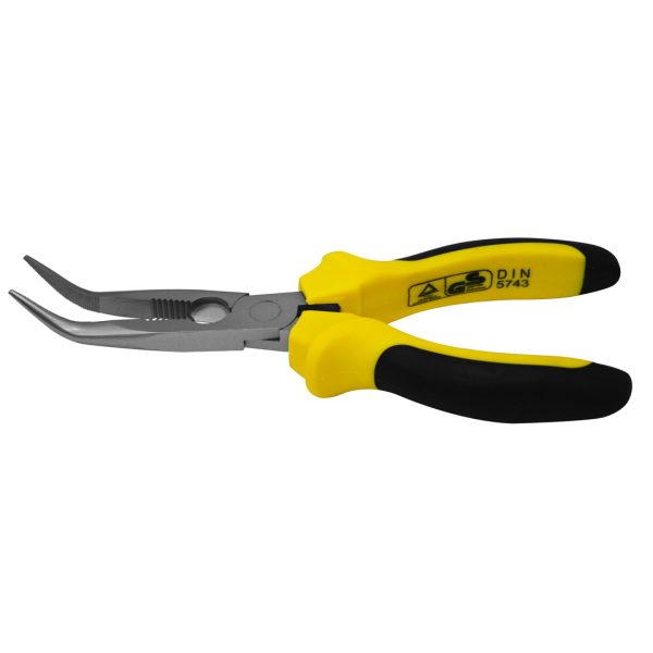 Клещи островърхи извити 200mm 45° Topmaster Professional TMP 210146