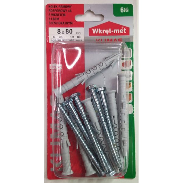 ДЮБЕЛ ТУХЛА+ВИНТ Ш-Н/WM/BKRK-8x80N 191102880-1