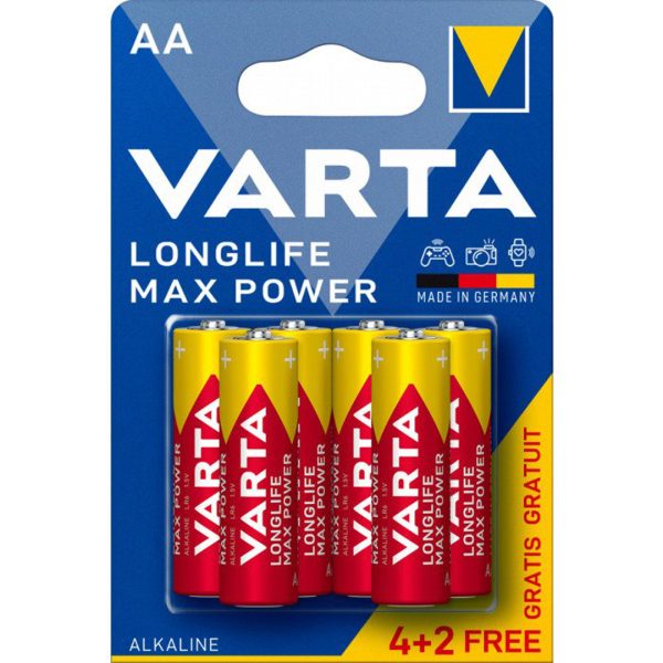 Батерия VARTA MAX POWER алкална АА 4+2БР *75791 070109