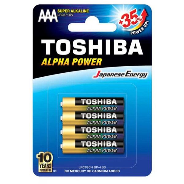 Алкална батерия LR03 AAA 4бр Toshiba