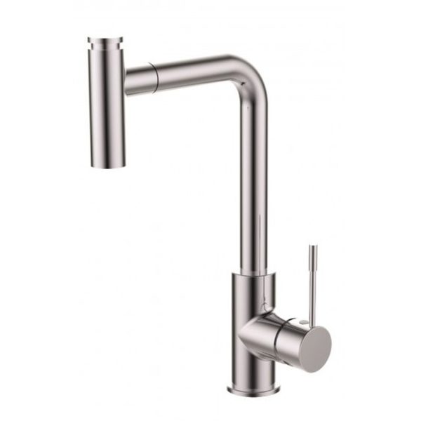 Смесител Inter Ceramic Kitchen Line ICF 7163228, Кухненски, Стоящ, Висок чучур, Едноръкохватков, С изтеглящ чучур