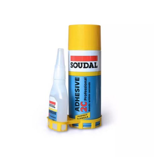 Двукомпонентно цианоакрилатно лепило + спрей Soudal 50/200 мл
