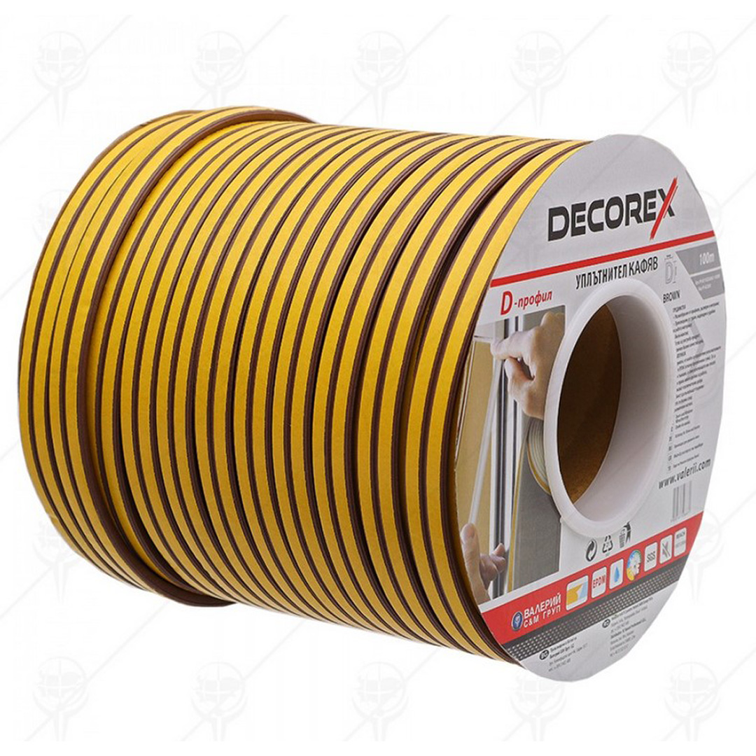 Уплътнител 100м 6мм D бял DECOREX 42394