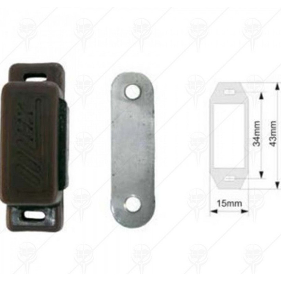 0000016790.jpg Шнапер магнитен малък кафяв 13865