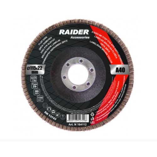 Ламелен диск за ъглошлайф, 125мм, А-80, RAIDER 164120