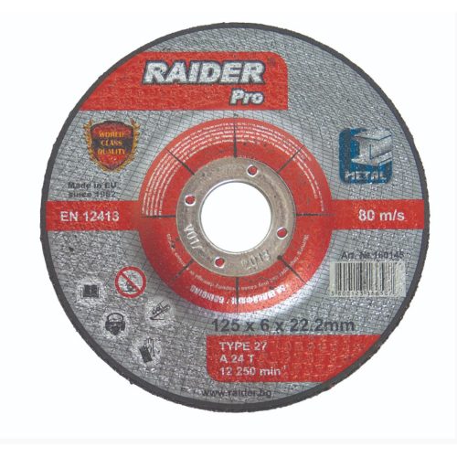 Диск за шлайфане на метал 230х6х22.2мм RDP, Raider 160147