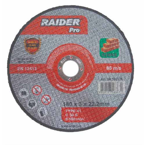 Диск за камък за ъглошлайф 125x3x22.2мм RAIDER RDP 160135