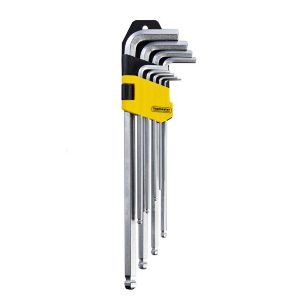 Шестограми за работа под ъгъл 1.5-10mm дълги CR-V Topmaster Professional TMP 390121