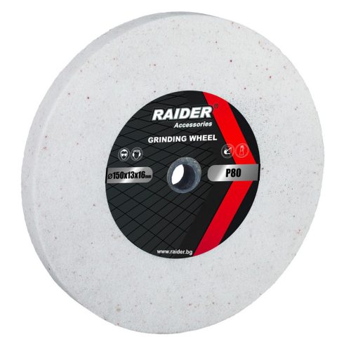 Диск за шмиргел 200x20x16мм, P60, бял, RAIDER 165121