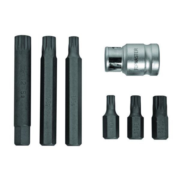 Накрайници XZN М6-М12 к-т 6бр S2 +адаптор Topmaster Professional TMP 330351