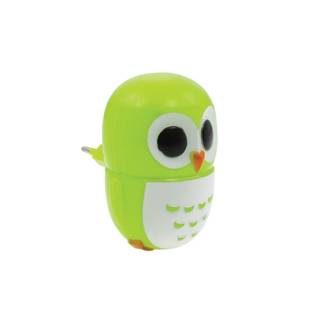 НОЩНА ЛАМПА ВИТО БУХАЛ VT/OWL/4xRLED/GRN/220V/EU.PLG/ 332385 5200690