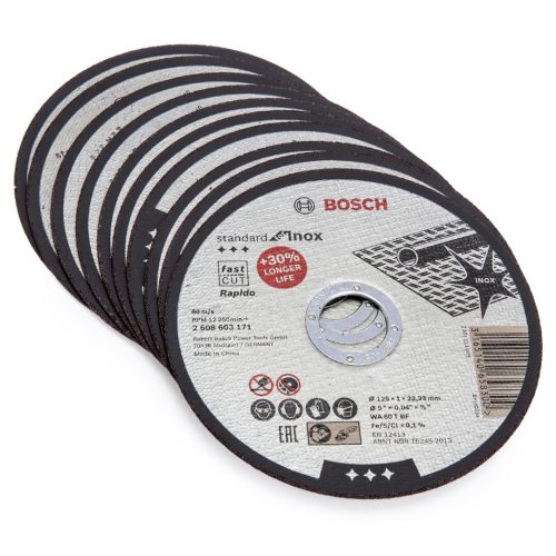 Диск за рязане, прав, Inox - Rapido WA 60 T BF, 125x22,23x1,0, 2608603255, BOSCH