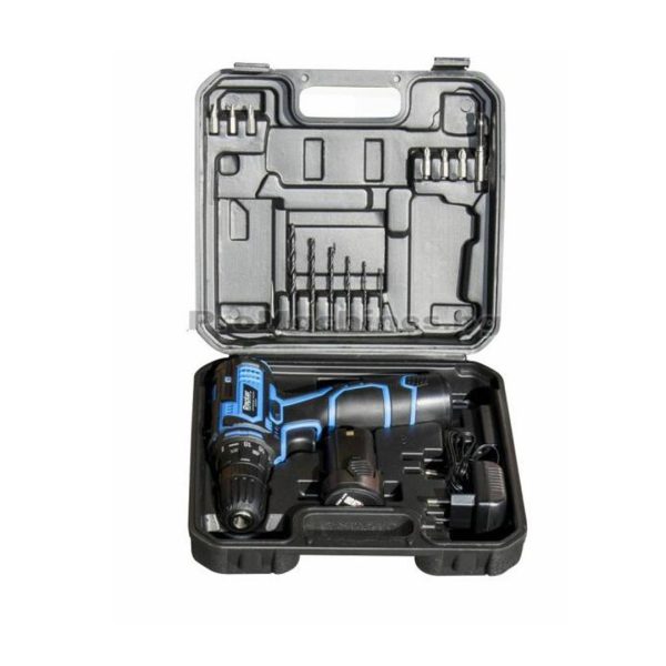 Бормашина акумулаторна RAPTOR RRHQ LCD-400 12V, Li-Ion, 1500mAh, в куфар, с две батерии и аксесоари,