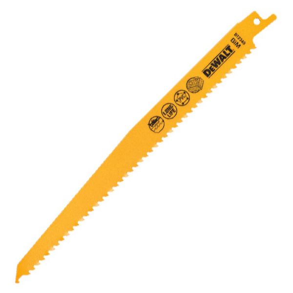 Нож за саблен трион DeWALT за дърво 228 мм, 6 TPI
