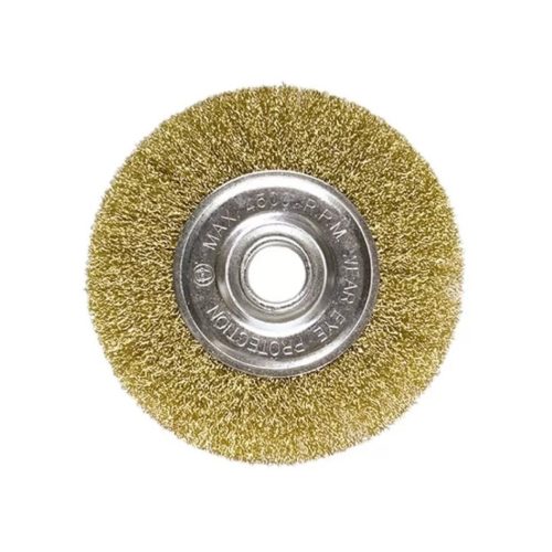 Четка за ъглошлайф, 175mm, вътрешен D 22mm, плоска, вълнообразна стоманена тел, MTX 746669