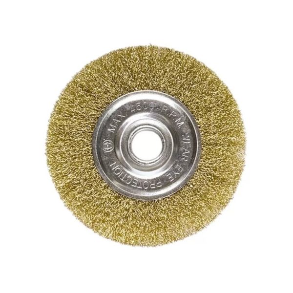 Четка за ъглошлайф, 175mm, вътрешен D 22mm, плоска, вълнообразна стоманена тел, MTX 746669