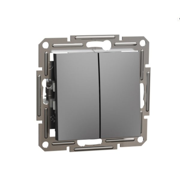 Сериен ключ-10AX, безвинтов монтаж, антрацит Schneider Electric