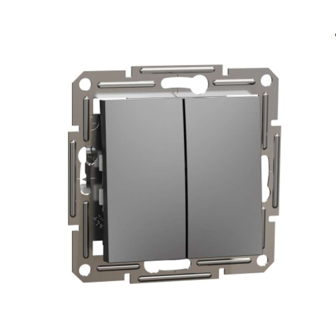 Сериен ключ-10AX, безвинтов монтаж, антрацит Schneider Electric