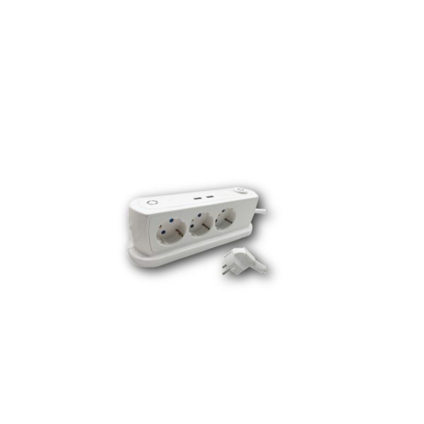 Разклонител за бюро с 3 гнезда 2хUSB 5V,ключ и кабел 1.4M/KN41093
