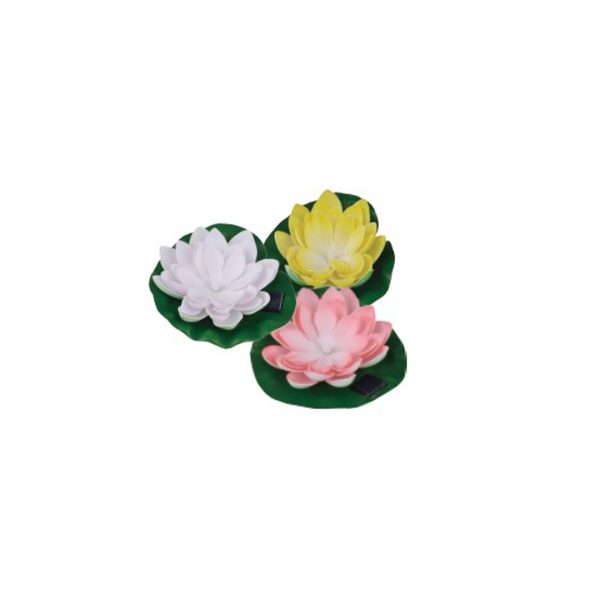 Led соларна лампа lotus 0.06w 3000k ip44 батария ааа ni-mh 200mah жълта lightex 514aм0200062