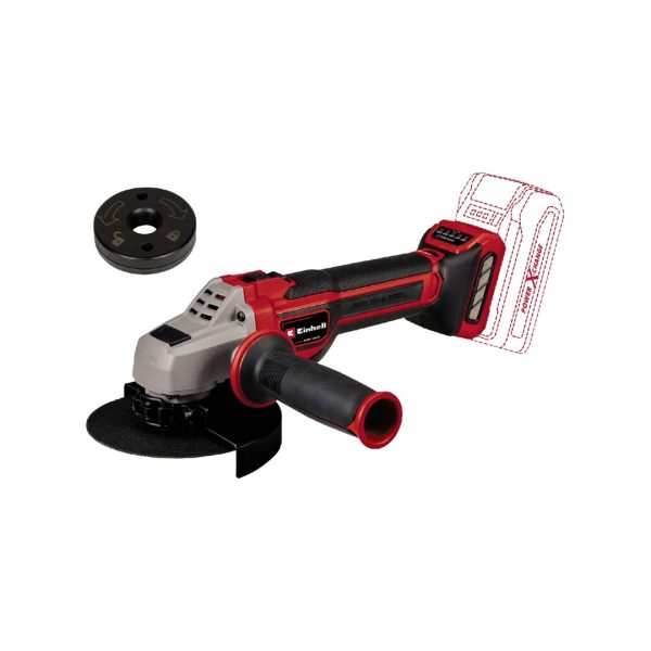 Ъглошлайф Акумулаторен Einhell TP-AG 18/125 CE Q Li - Solo, 18 V, 125 мм, без батерия и зарядно