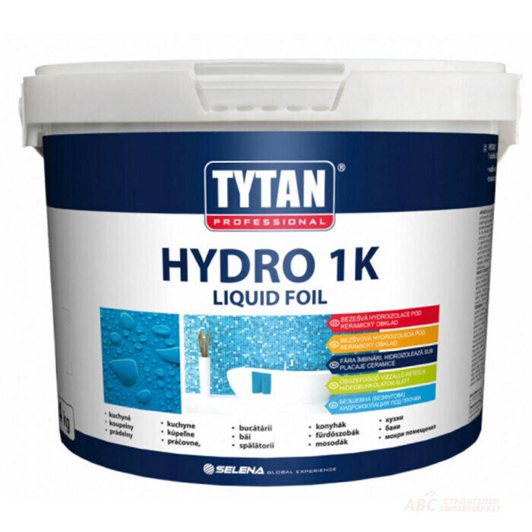 Течно хидроизолационно фолио Tytan Hydro 1K - 1,2 кг - Tytan