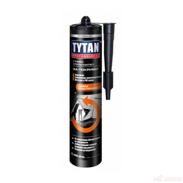 Силикон каучуков уплътнител за покриви прозрачен- Tytan Professional 280 мл.