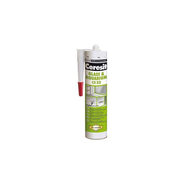 Бял силиконов уплътнител за стъкло CS 23 300ml 23 CERESIT CS 2668086