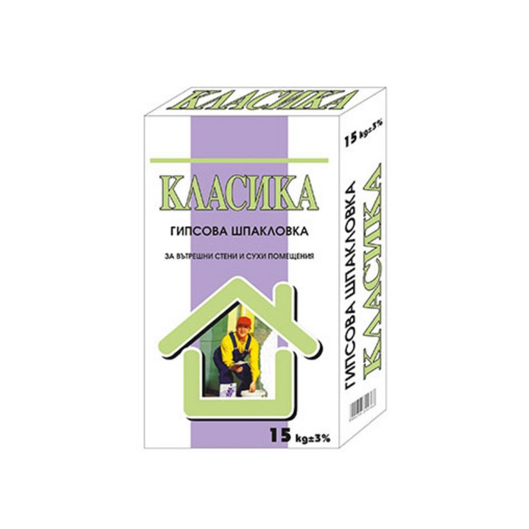 Шпакловка гипсова КЛАСИКА - 15кг.