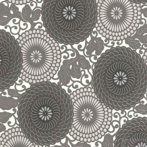 Тапет Сиви Мандала Цветя 102759020